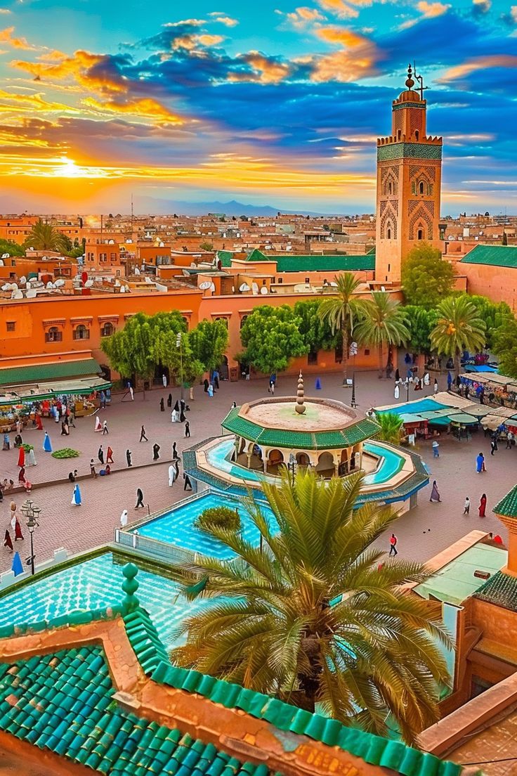 Marrakech medina Djemaa el-Fna square Morocco travel